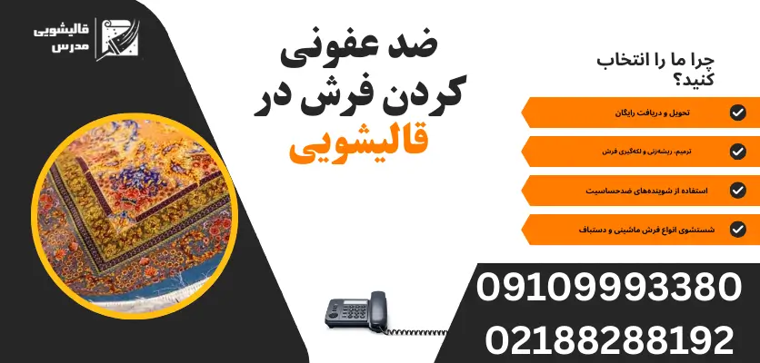 ضد عفونی کردن فرش در قالیشویی
