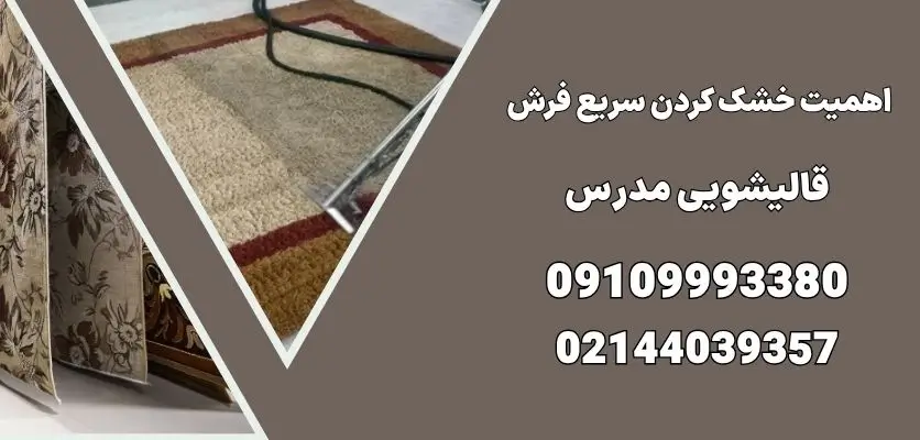 اهمیت خشک کردن سریع فرش