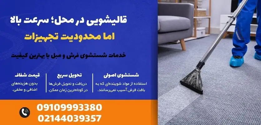 قالیشویی در محل؛ سرعت بالا اما محدودیت تجهیزات