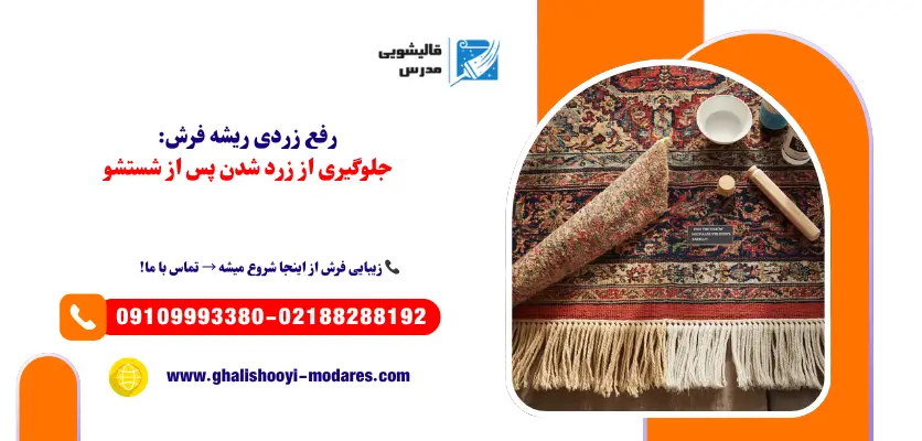 رفع زردی ریشه فرش