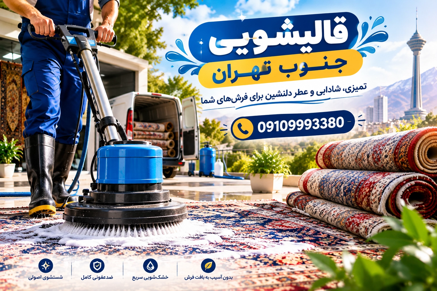 مبل شویی و قالیشویی مدرس در جنوب تهران